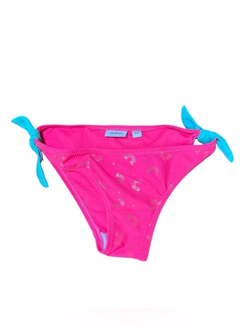 Blukids Kids Girls Pink Rainbow Bikini Bottom Tie Side Swim Size 5-6